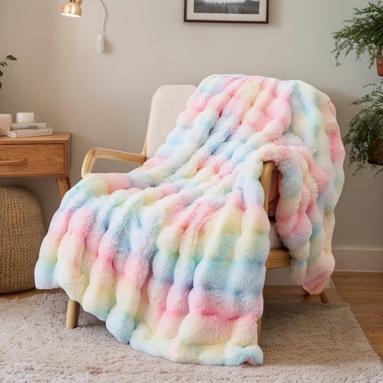 konijnendeken, pluche deken, super zachte woondeken, dik 1000 g/m², flanel, deken, bankdeken, warme sprei, bankdeken, veelzijdige deken voor bed, bank, slaapkamer, kantoor, regenboog konijnendeken, pluche deken, super zachte woondeken, dik 1000 g/m², flanel, deken, bankdeken, warme sprei, bankdeken, veelzijdige deken voor bed, bank, slaapkamer, kantoor, regenboog