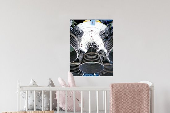Sticker Muursticker Navette spatiale - dessous navette spatiale - 30x40 cm - film adhésif autocollant - sticker mural repositionnable