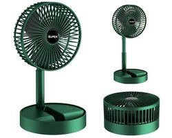 LISM-Opvouwbare draagbare ventilator - Met voetstuk - Drie windsnelheden - 1200 mAh