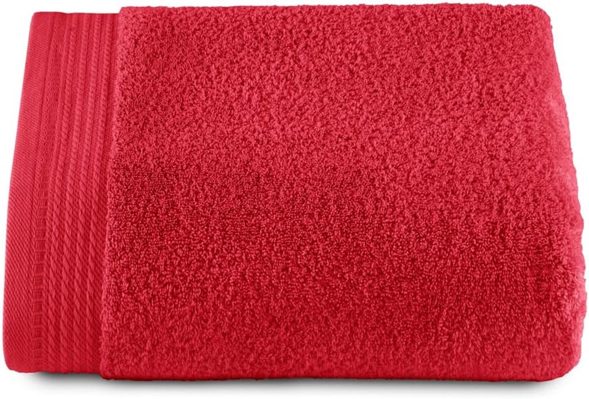 Badhanddoeken - 1 douchehanddoek, 70 x 140 cm, 100% katoen, 600 g, rood