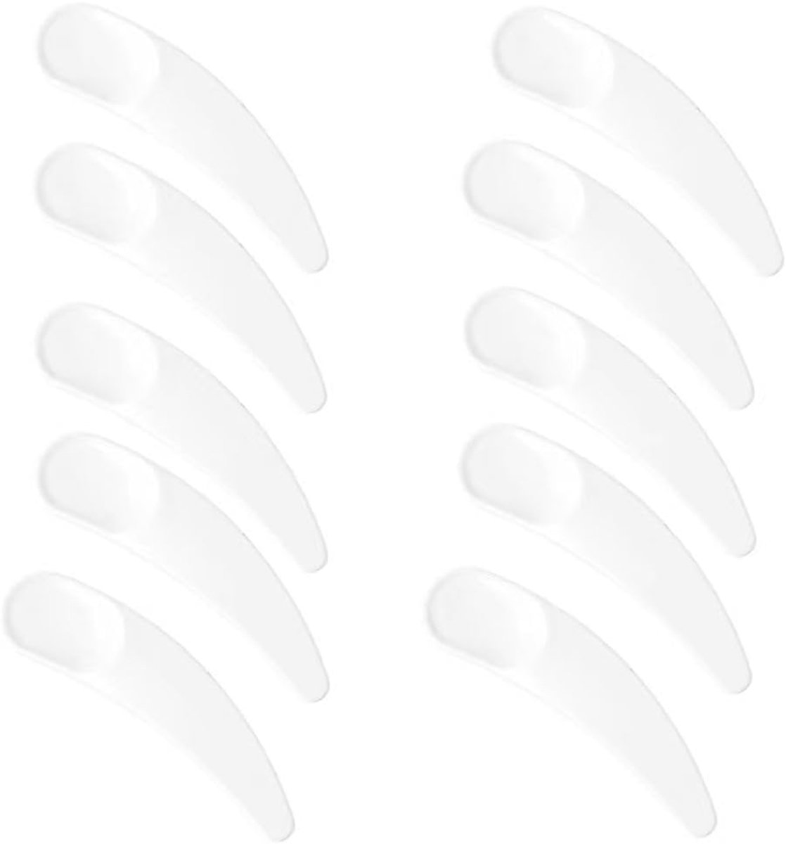 Scoop Voor Crèmespatel, 10 Stuks Make-up Gebogen Spatels, Spatel, Cosmetica, Cosmeticamasker, Scoop, Mini Cosmeticaspatel