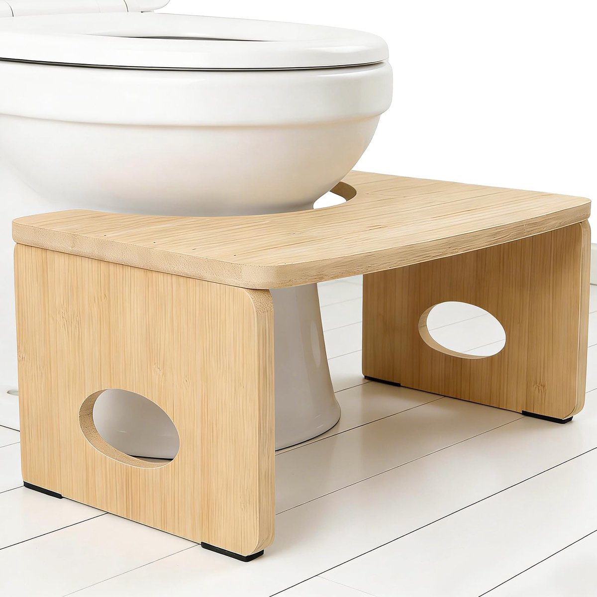 toiletkruk, krakende opstapkruk voor kinderen, volwassenen en ouderen, antislip badkamer poepkruk voor constipatie verlichting, lichtgewicht en stevig ontwerp