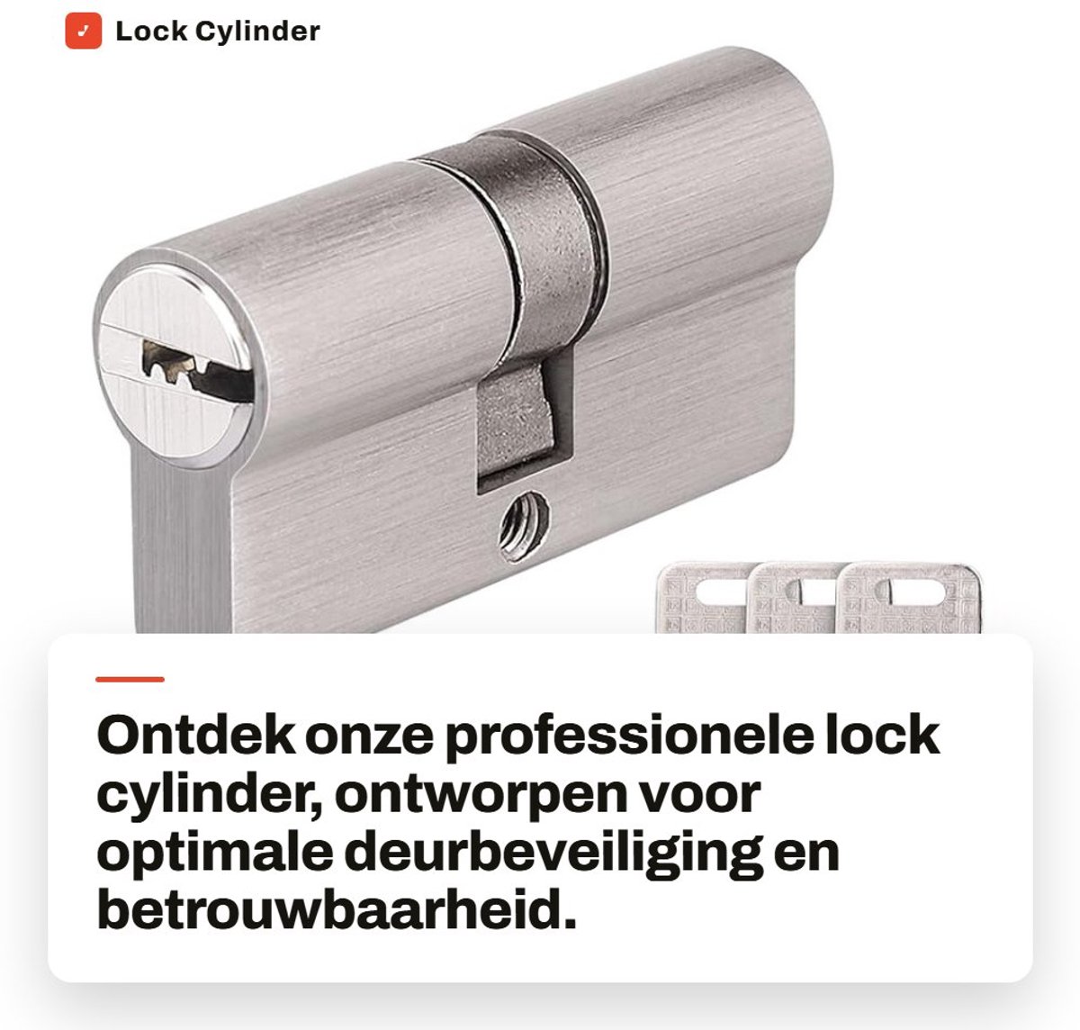Dailygoods- Cilinderslot 30/30 - Vergrendeling met 3 Sleutels - Veiligheidscilinder - Deurslot Buitendeur - Robuust en Betrouwbaar - Inclusief Bevestigingsschroeven