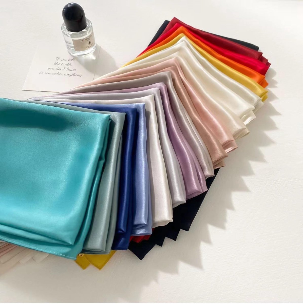 Zijden sjaal voor dames lange sjaal voor vrouwen hoogwaardige zijden doek zijden sjaal - halsdoek en chiffon stola