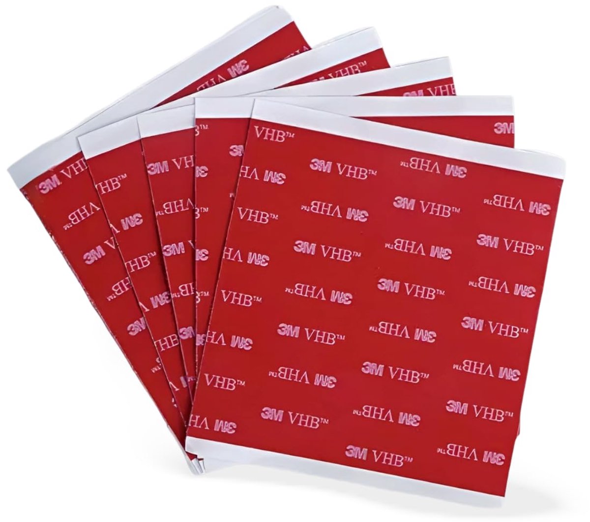 Thijox - VHB Dubbelzijdige Kleefpads 100 mm x 100 mm - Extra Sterk, Waterbestendig en Temperatuurbestendig - Perfect voor Auto, Thuis en Kantoor - 5 S