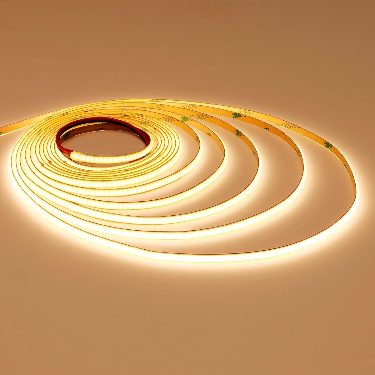 Thijox - 24V Ultradunne 5mm COB LED Strip 5M Warm Wit 3000K Flexibel Snijbaar CRI>90 voor Keuken, Kasten, Trap, Winkelvitrine en DIY Projecten