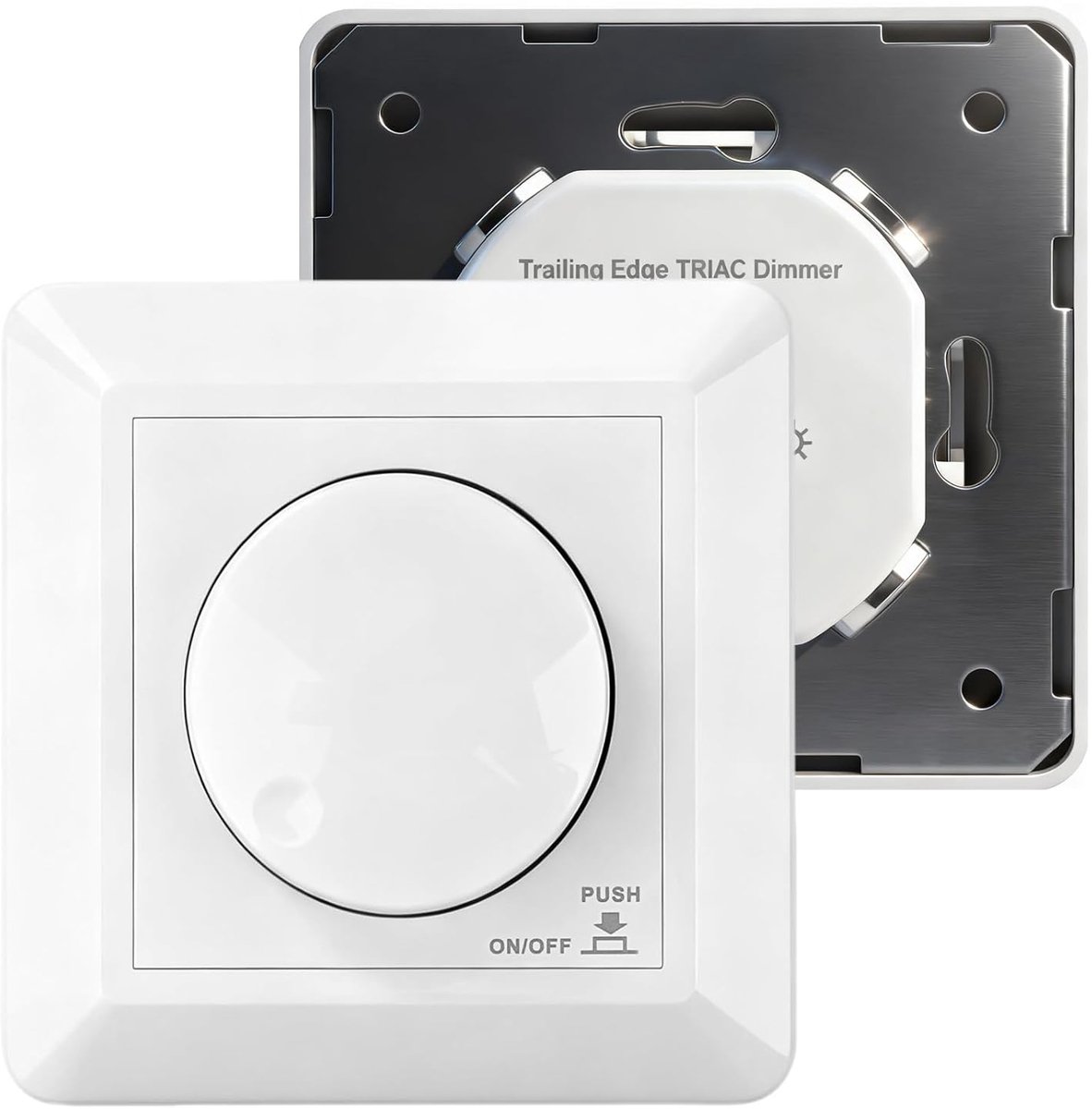 Thijox - LED dimmer 230V dimmer voor LED-lampen 5-300W draaiknop dimmer schakelaar inbouw voor dimbare gloeilamp en halogeenlamp - 0-100% dimbare verl