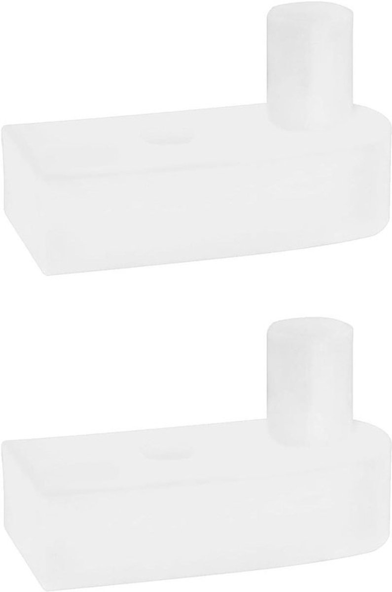 Douchedeur Scharnier Pivot - Badkamer Deur Scharnier - 7.5mm PE - Badkamer Balkon - Gratis Swingende Glazen Deur - 32x14x19mm - Wit - Geschikt voor Bifold Douchedeur Scharnier As - 2 Stks.