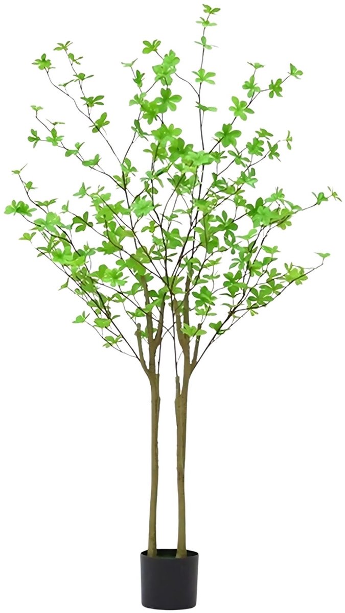 Kunst Enkianthus Boom - Realistisch design met Lifelike Bladeren - voor woonkamer en kantoor - Groen Kunststof in Pot