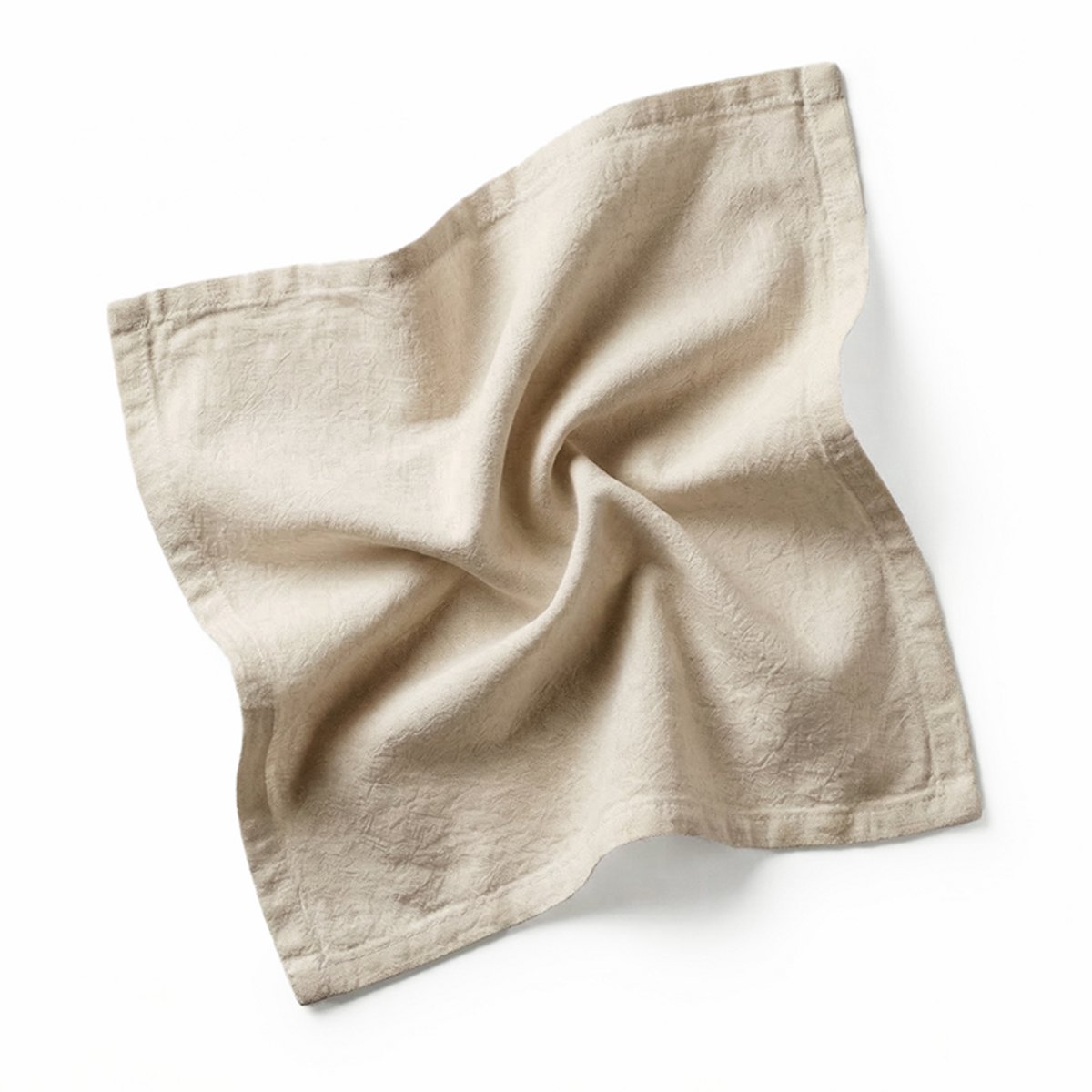 Servetten Katoen/Linnen - Set Van 4 - Beige — cadeau in Wonen & Interieur - foto 2
