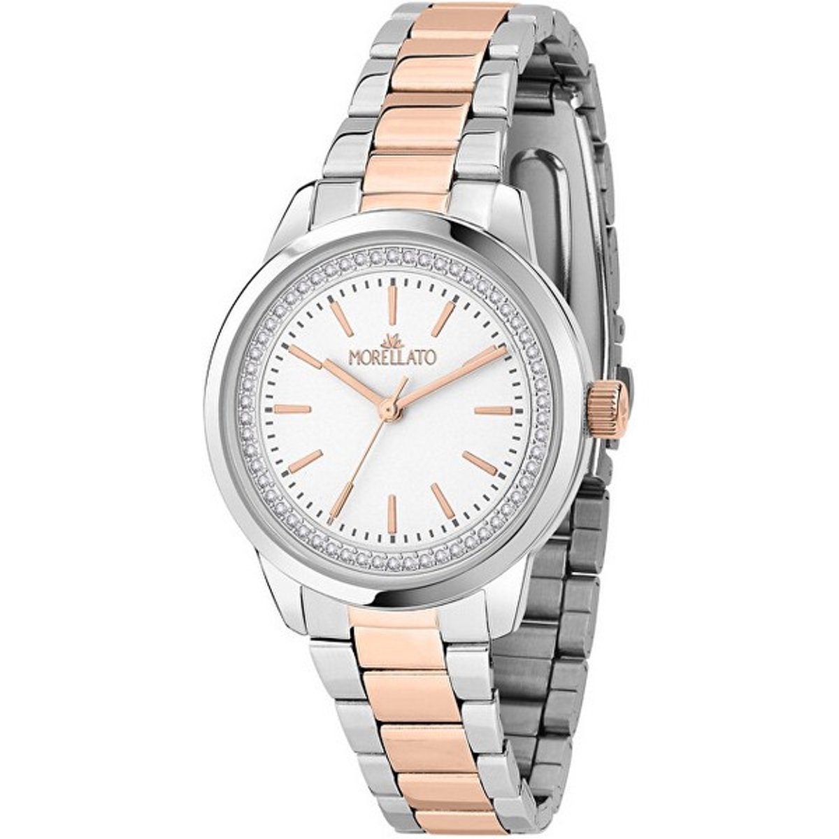 MORELLATO NINFA R0153141552 ZILVER/ROSEGOUD 30 MM QUARTZ HORLOGE 1 STUK
