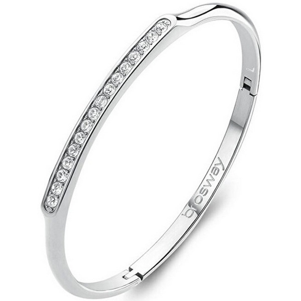 BROSWAY BWY56 STAINLESS STEEL ARMBAND MET KRISTALLEN 1 STUK