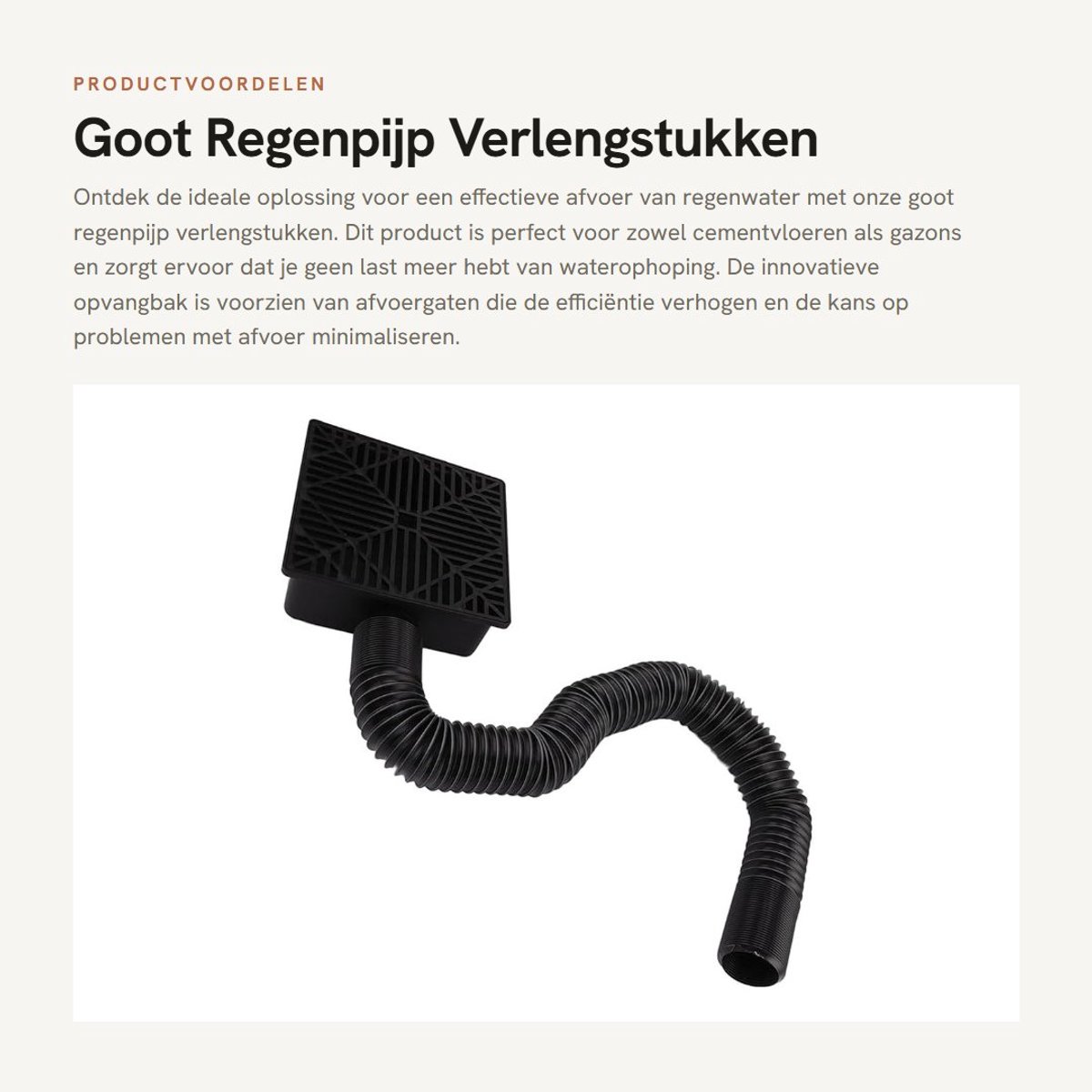 Dailygoods- Regenpijp Verlengstuk Effectieve Afvoer - Verlengbare Buizen - Opvangbak met Afvoergaten - Eenvoudige Installatie - Geschikt voor Cementvloer/Gazon - Flexibel Ontwerp - Afvoerbuis