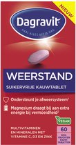 Dagravit Weerstand Multivitaminen suikervrij - Vitamine A, B6, B11, B12, C, D en mineralen koper, selenium, zink en ijzer zijn goed voor de weerstand - 60 kauwtabletten