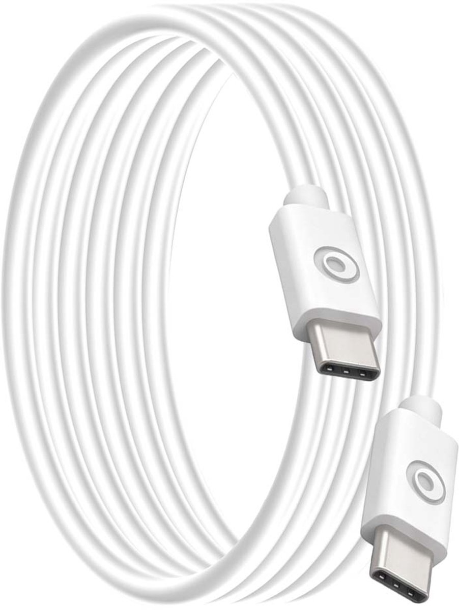 Bigben Connected, USB-C naar USB-C Oplaadkabel 3A - 1.2m, Wit