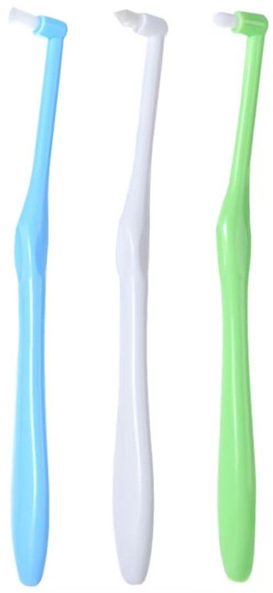Dailygoods - Tuft Tandenborstel Set - 3 Stuks voor Orthodontische Reiniging