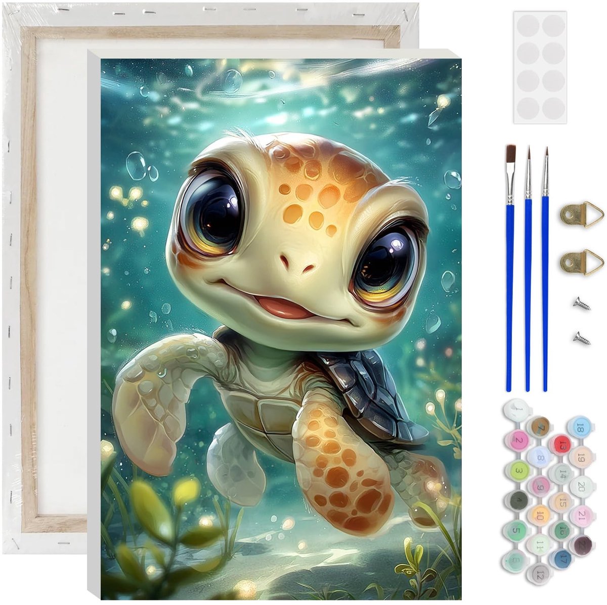 Dailygoods - Leuke Schildpad Verf op Nummer voor Volwassenen - Fantasie Oceaan Schilderen