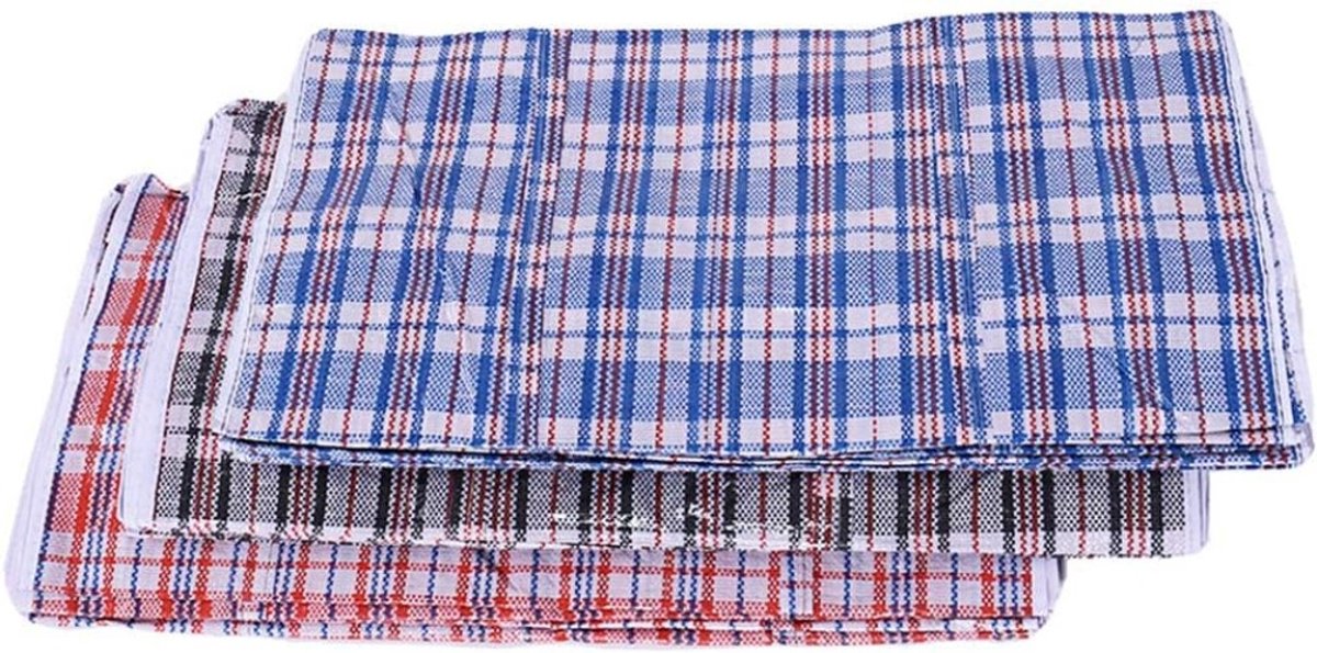 Herbruikbare Jumbo-Waszakken - Kunststof - Sterk en Duurzaam - Met Ritssluiting - Voor Wasgoed en Kleding