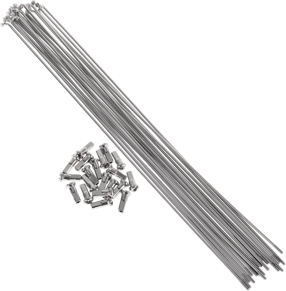 Set van 20 fietsnaalden van 13G, 305 mm, roestvrij staal, geschikt voor fietsvelgen en reparaties