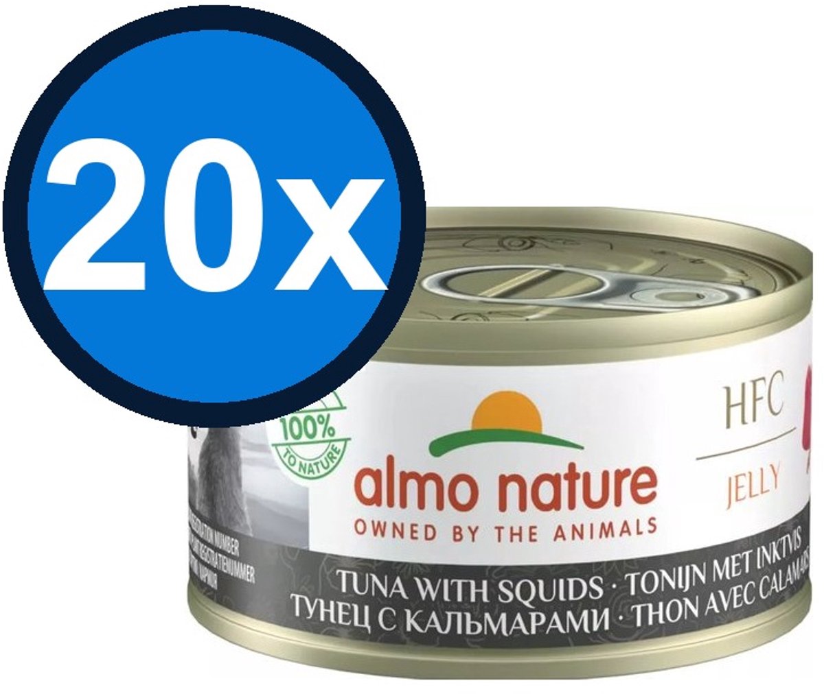 Almo Nature Almo Nature HFC Jelly - Tonijn & Inktvis - Kattenvoer Natvoer - 70g
