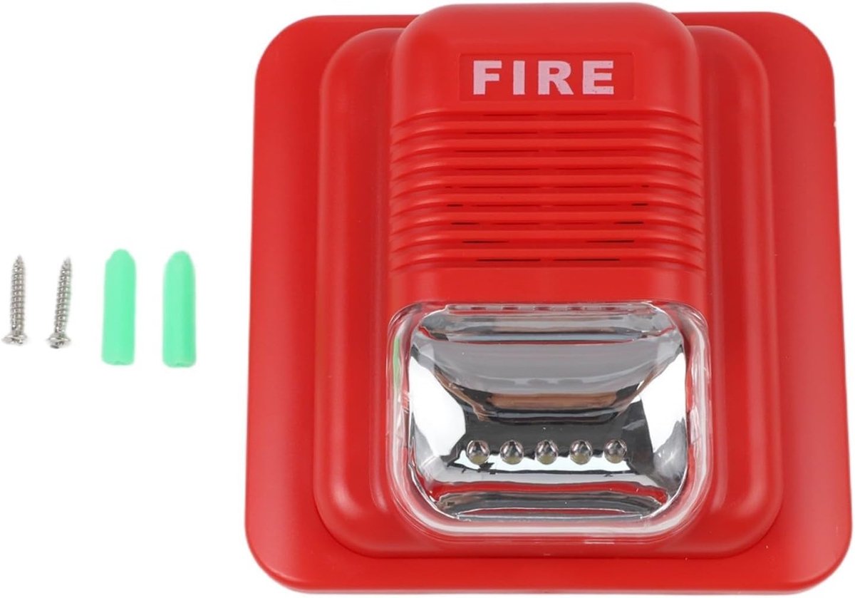 Optische Detector - Alarm Sirene - Veiligheid Waarschuwing - Dubbel Waarschuwingssysteem - 105 dB - Wit