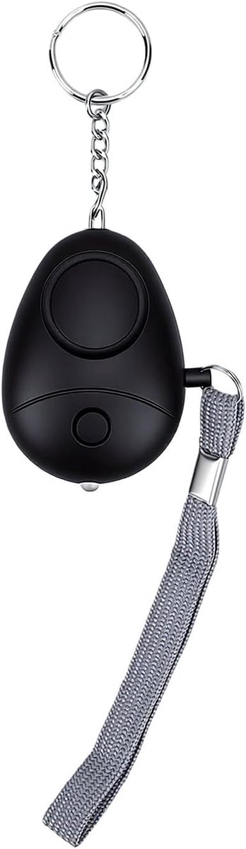 Persoonlijk Veiligheidsalarm - Sleutelhanger Alarm - Noodsituaties Afschrikken - 130dB Sirene LED - 7.98 x 5.49 x 3 cm - Zwart