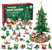 Adventskalender 2026 - 24 dagen aftellen - bouwblokken - kinderspeelgoed - kerstboom bouwset - 24-in-1 speelset met kerstman - kerstboom - sneeuwpop en rendier voor jongens en meisjes