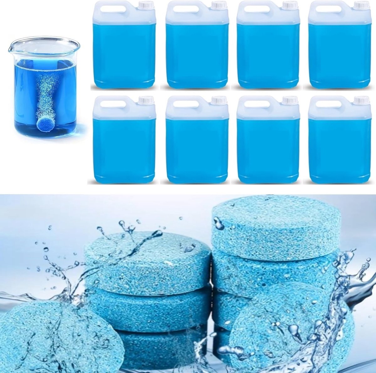 Ruitenreiniger - Tabletten - 40 Liter Product - Milieuvriendelijk - Voor Alle Seizoenen