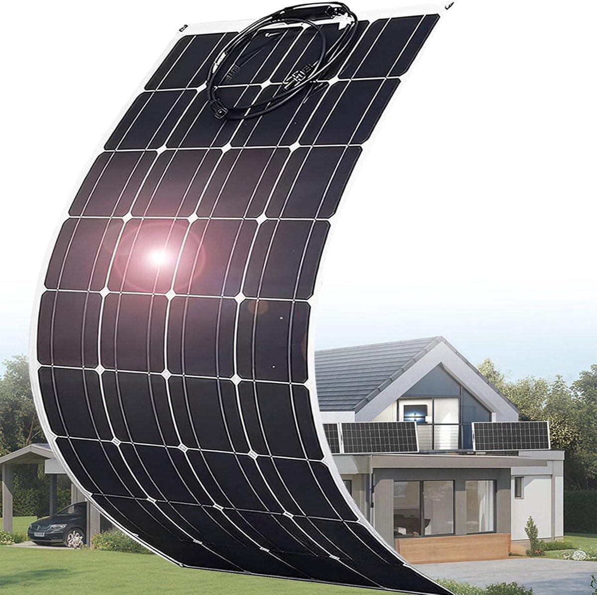 Flexibel Zonnepaneel - Semi-flexibel paneel - Off-grid Energie - Extreem Dun - 520W - Zwart
