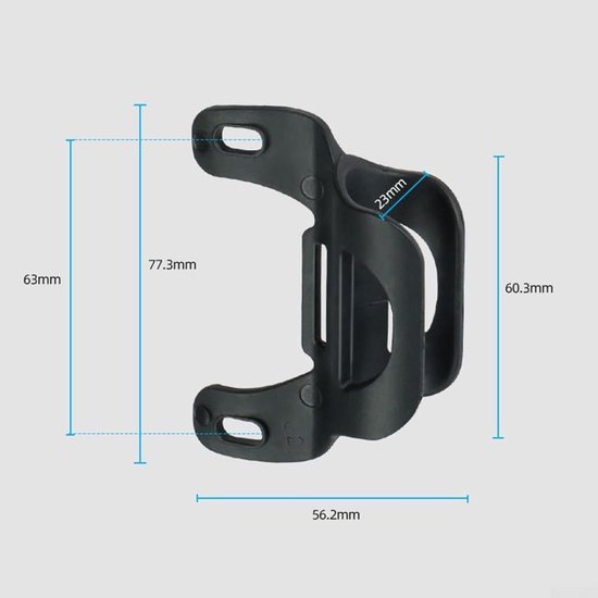 Fietspomphouder Clip - Pompbevestiging Frame - Fietspomp Meenemen - Robuuste Nylon Constructie - 18 Gram - Zwart — afbeelding 4