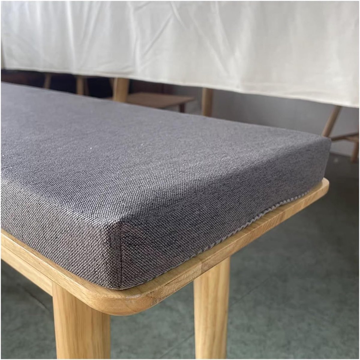 Zitkussen Bank - Buitenkussen Comfort - Ontspannen Buiten - Verwijderbare Wasbare Hoes - 100 x 45 cm - Donkergrijs
