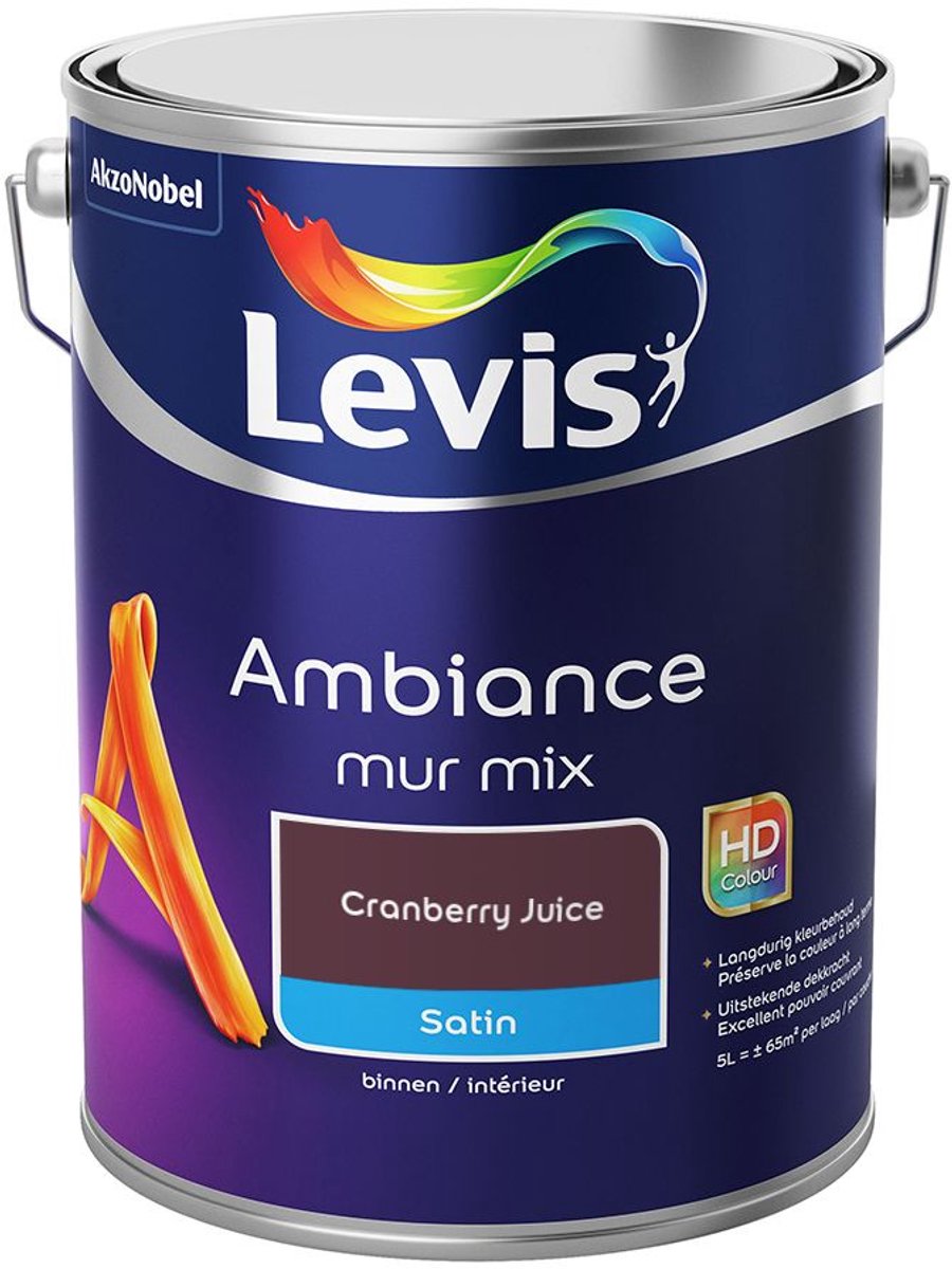Levis - Ambiance Mur Satin Mix - Cranberry Juice - Mengverf - 5 L