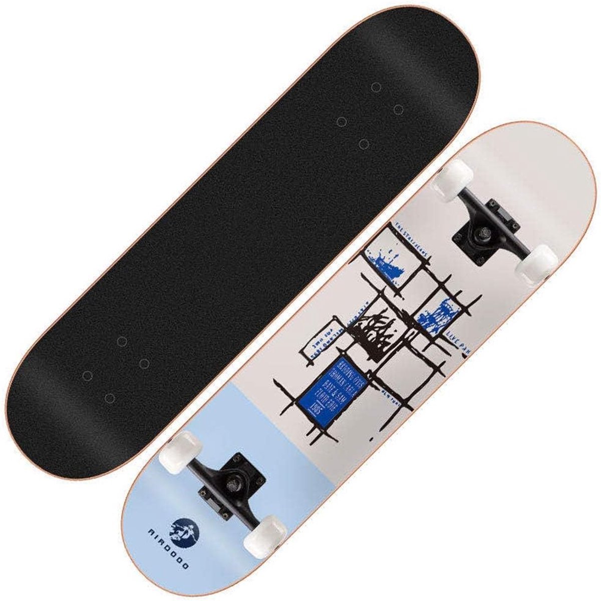 Skateboard Dek Cruiser Board Straat skateboarden 7-laags Esdoorn Constructie 79x20x10 cm C