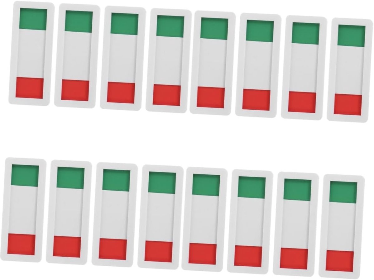 Deur Indicator Bordjes - Bezet Vrij Bord - Kamer Status Aangeven - Acryl met Lijm - 10x4x1CM - Wit Groen Rood