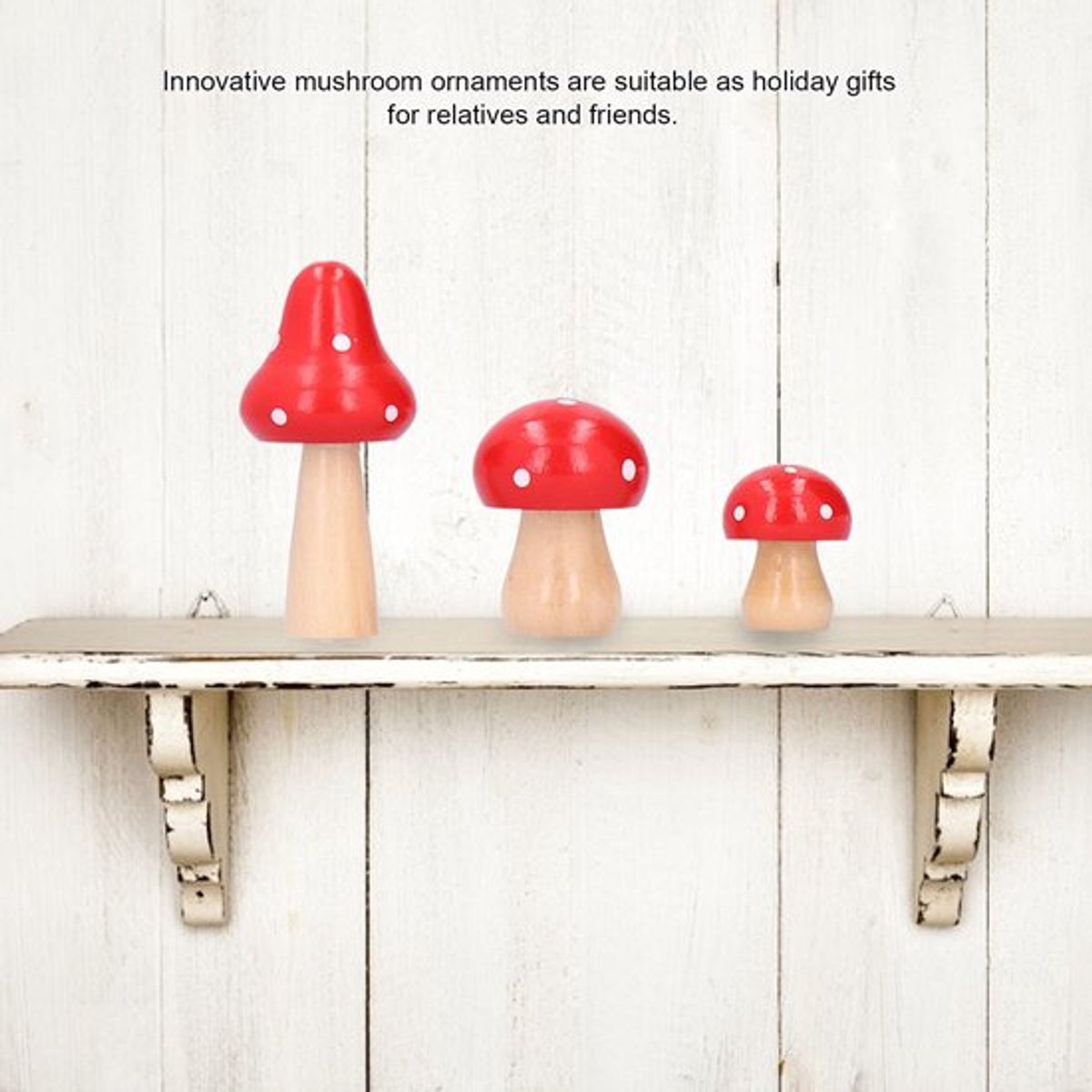Solidchoice - Dailygoody - Houten Paddestoelen - Ambachtelijke Decoratie - Unieke