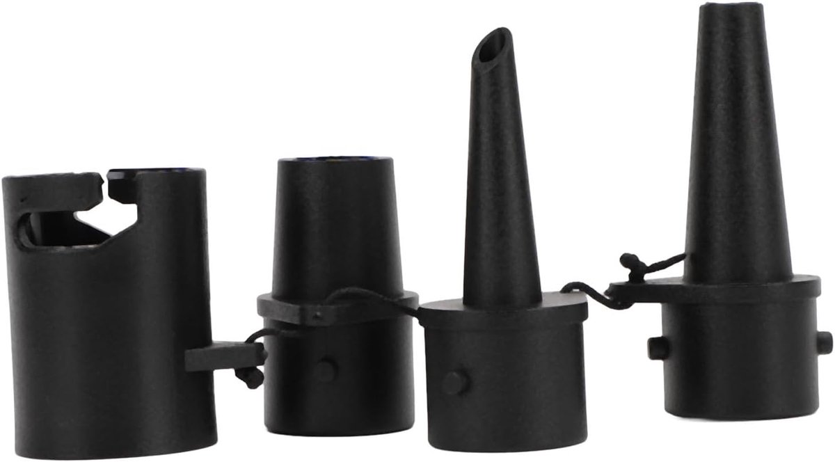 Luchtpomp Mondstukken - Opblaaskoppen - Opblaasbare Artikelen - 3 Verschillende Maten - Nylon - Zwart