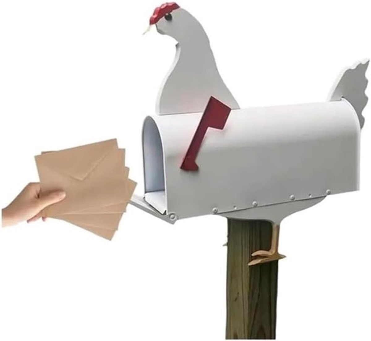 Brievenbus Kipvorm - Postbus Buiten - Post Ontvangen - Geïntegreerd Krantenvak - 20x30cm - Metaal