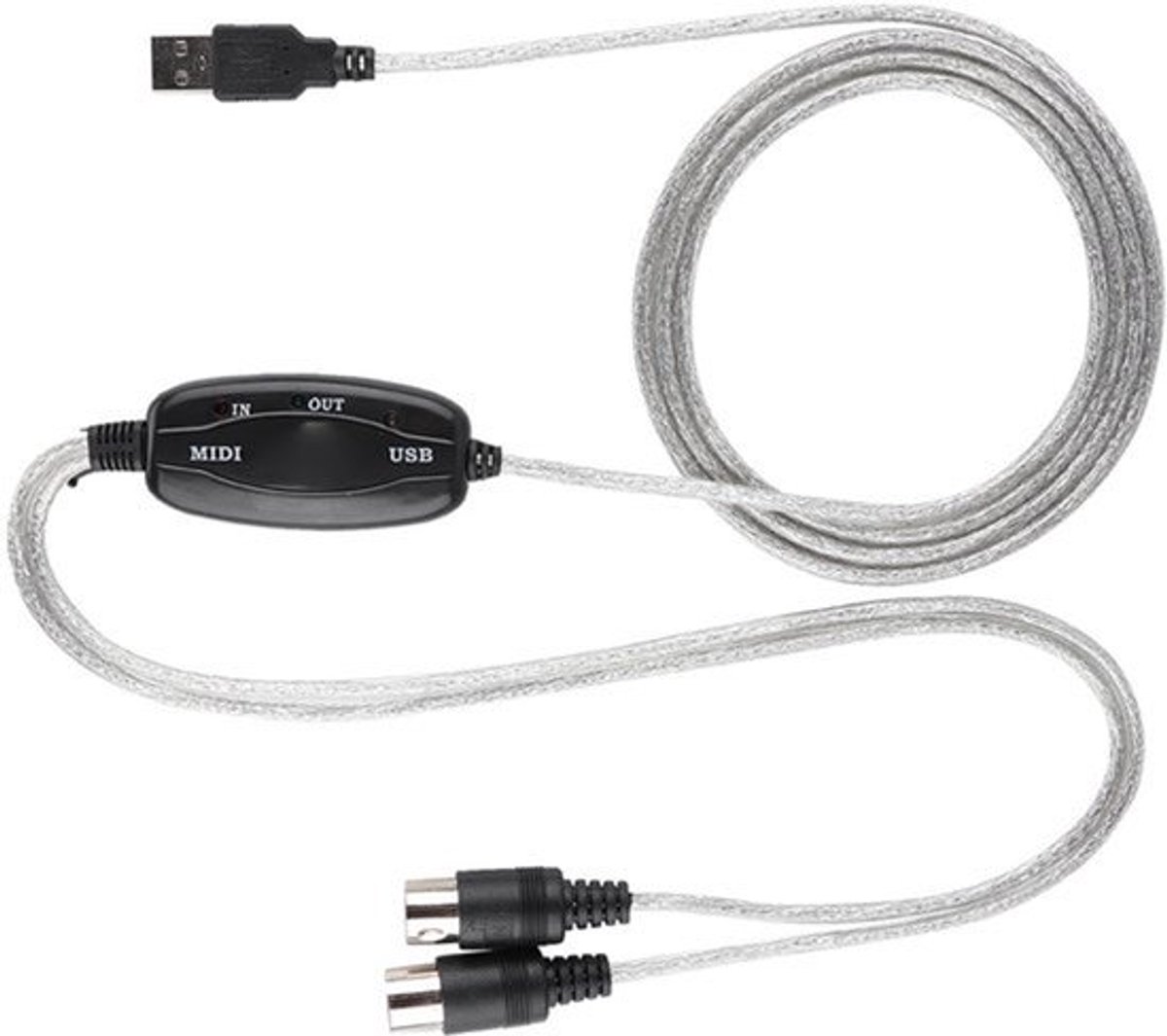 Dailygoody USB-converter - MIDI-kabel - Echte Plug Play - Compact