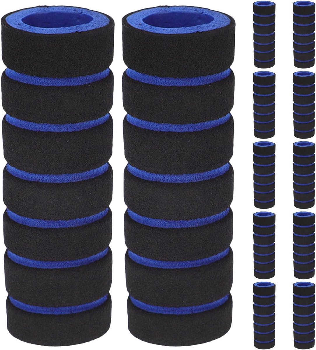 Fietsstuurgrepen Spons - Handvatten Fiets - Comfortabel Fietsen - Ergonomisch Antislip - 10.5 cm - Multi