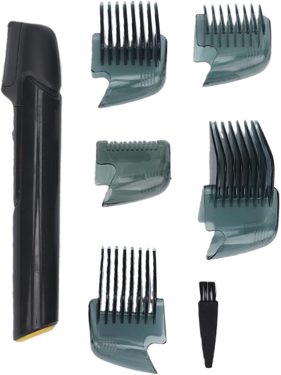 Lichaamshaartrimmer Mannen - Verzorgingsset Bodygroomer - Persoonlijke Verzorging - Uitschuifbare Arm - 5 Beschermkammen - Zwart
