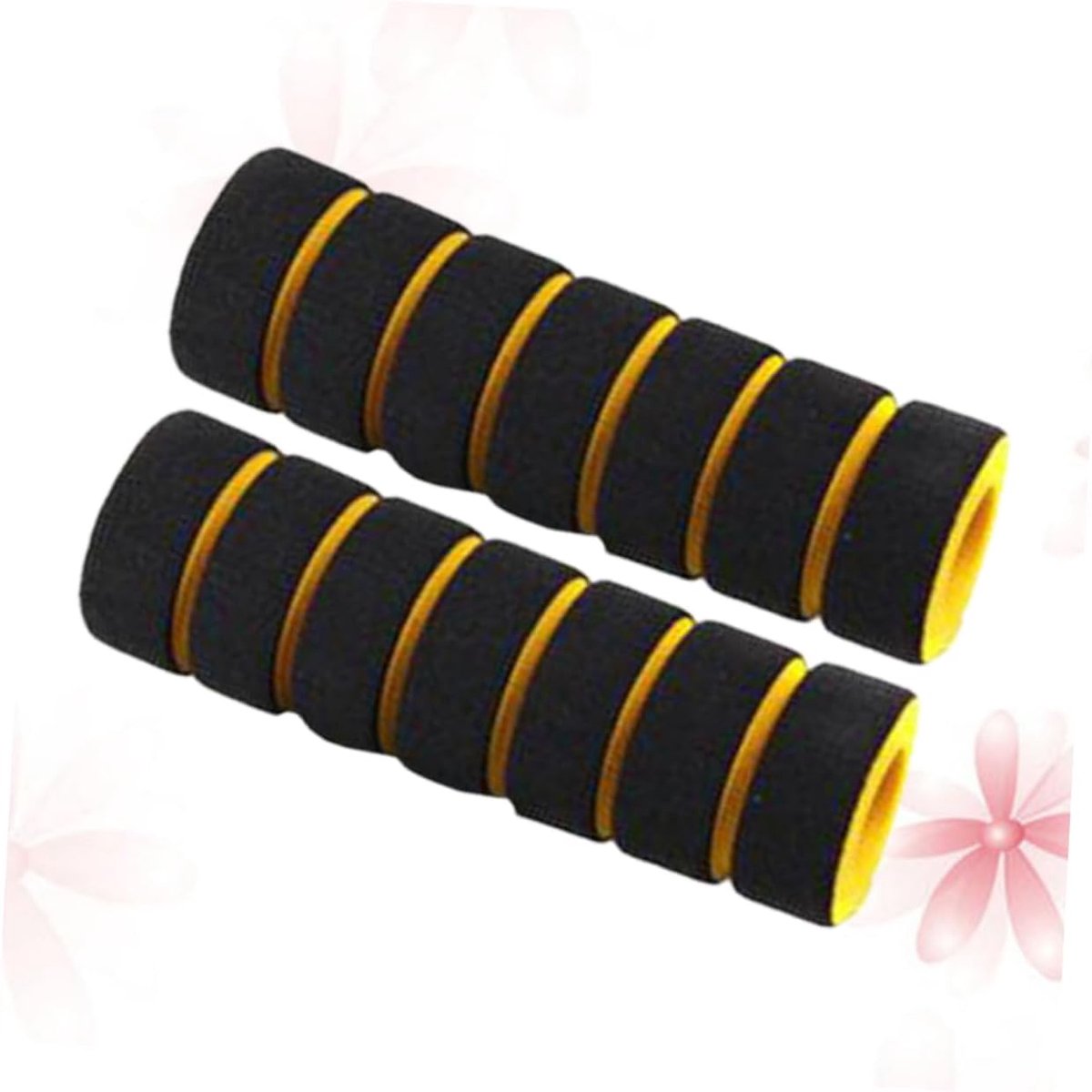 Fietshandvatten Set - Grips Stuur - Comfortabel Fietsen - Schokabsorberend Antislip - 4 Stuks - Zwart Geel