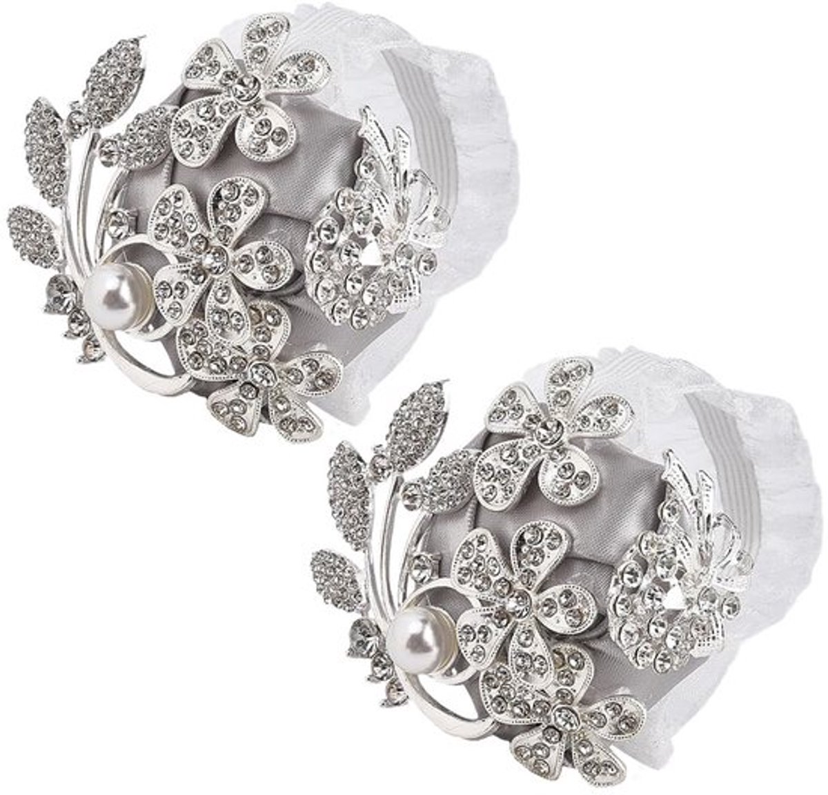 Zilveren rhinestone corset voor bruiloftsjongensuitjes