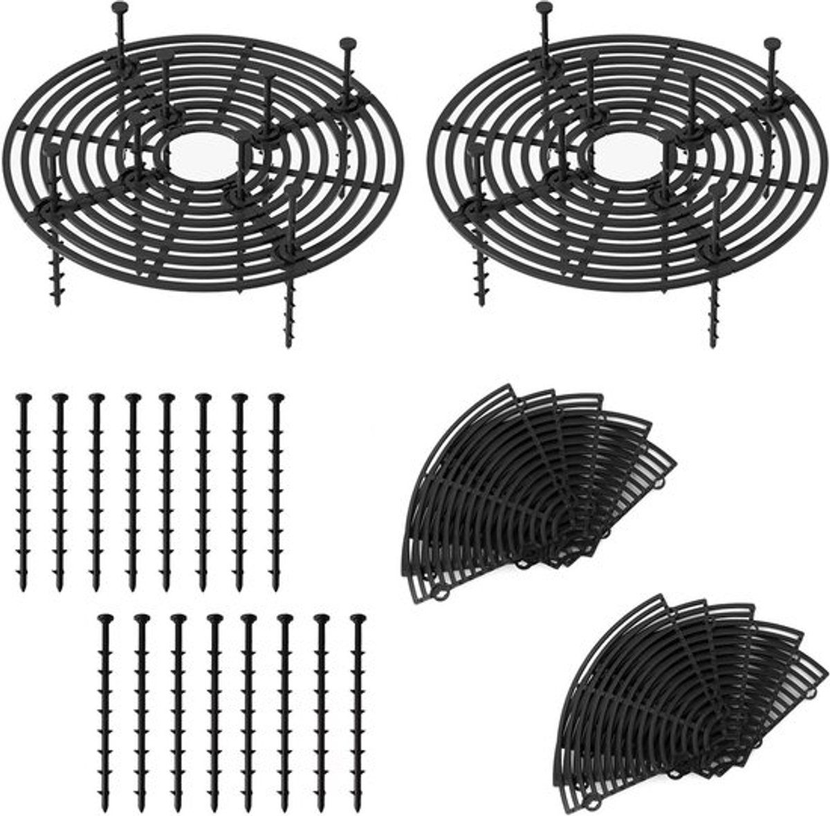 Plantbeschermende set Allecto Plus voor potgrond 30cm Zwart