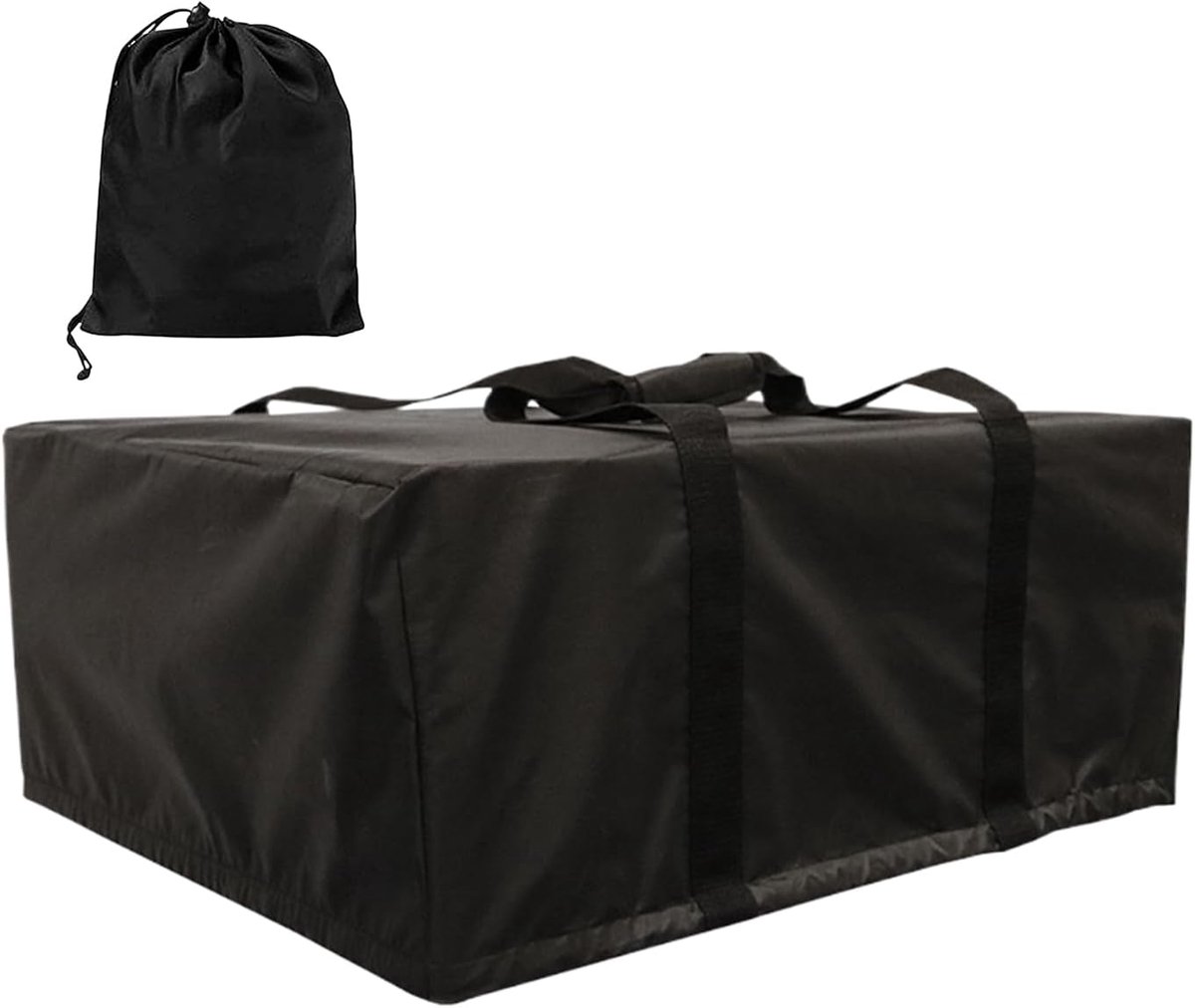 Pizza Oven Hoes Pizzamaker Beschermer Outdoor Koken Waterdicht en Windbestendig 63x55x28 cm Zwart