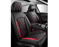 Stoelhoezen Auto - Autostoelhoezen Set - Interieur Beschermen - Waterdicht PU Leer - 5 Zits Universeel - Rood