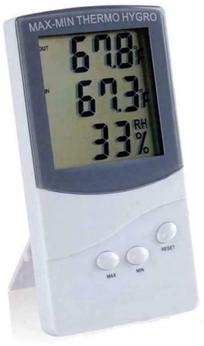 Dailygoods - Digitale Vochtigheid Meter - Thermometer Hygrometer - Max/Min Opname