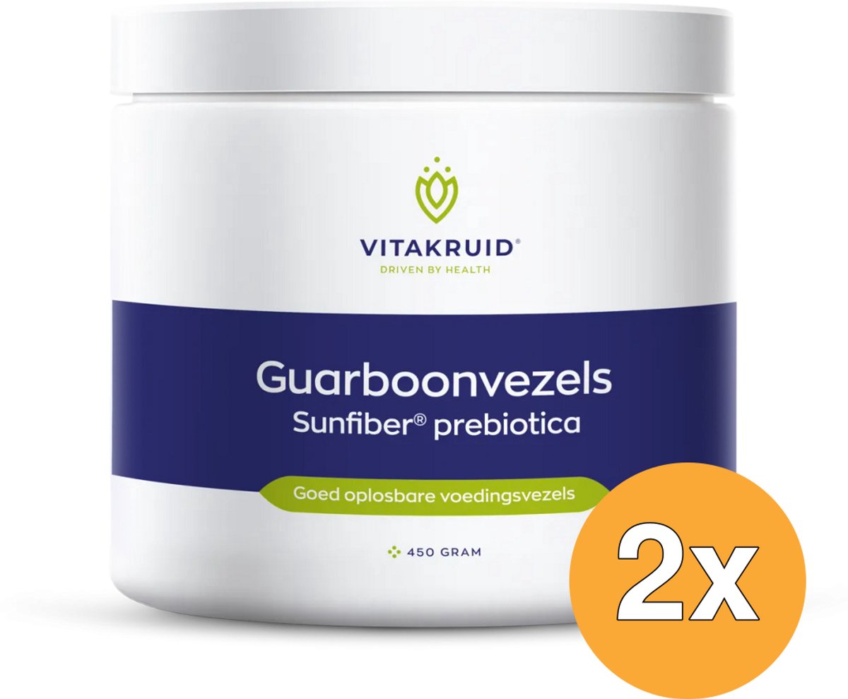 2x Vitakruid Sunfiber Guarboonvezel Prebiotica (450 gr)