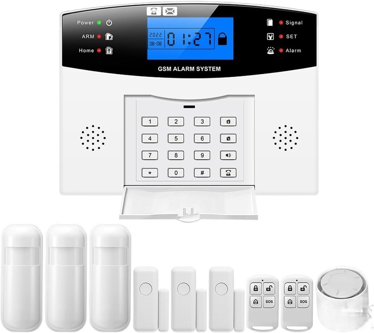 GSM Alarmset - Huisbeveiliging - Inbraak Voorkomen - APP Controle - 181x136x34mm - Zwart