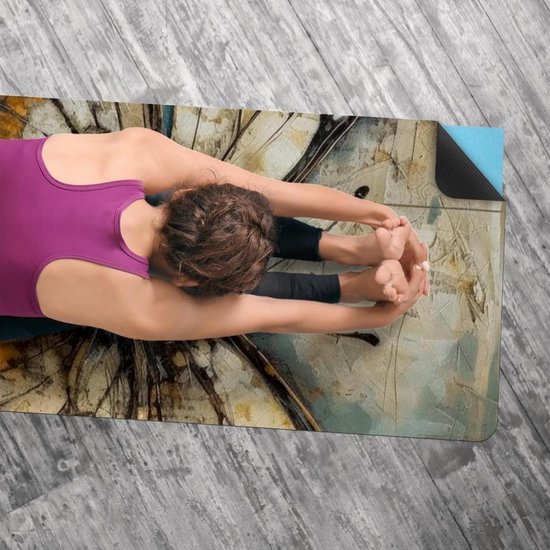 Yogamat Handdoek - Fitness Doek - Thuis Sporten - Antislip Onderkant - 185 x 68 cm - Veelkleurig Patroon van Yogamat — afbeelding 5