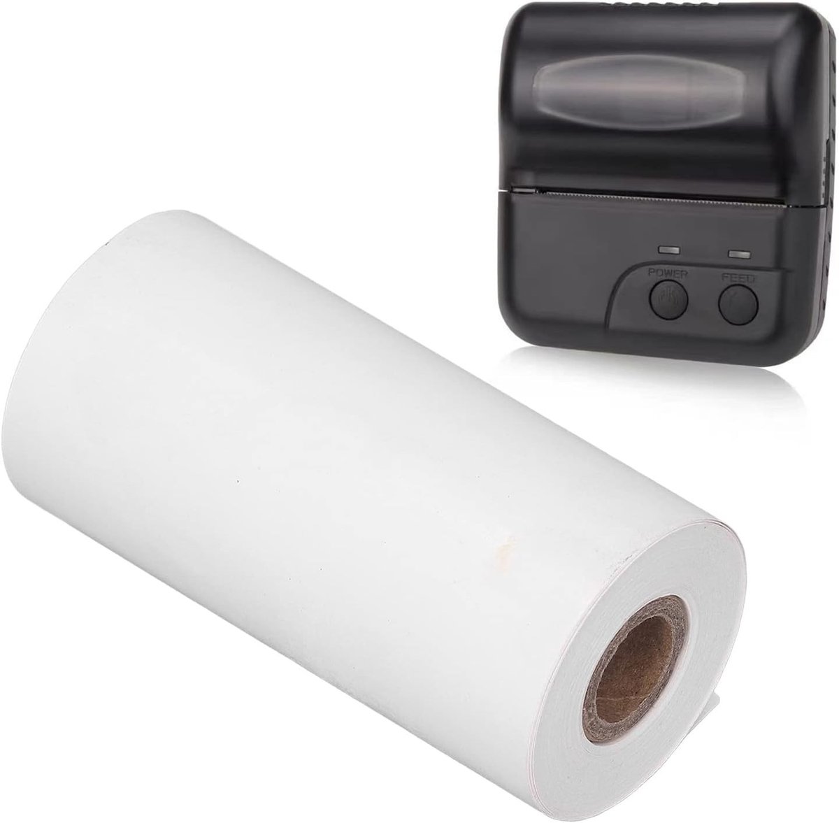 Thermisch Ontvangstpapier 80x40mm, 11 Meter Lengte, Mini Rol voor Thermische Printers en Zelfklevende Stickers, Perfect voor Kassa en Verkooptransacties